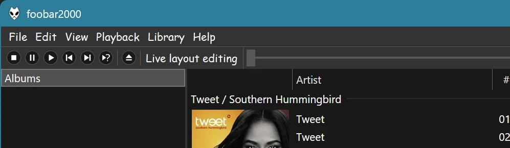 The top-left of the main window, showing the menu toolbar and the Buttons toolbar using the Comic Sans MS font.